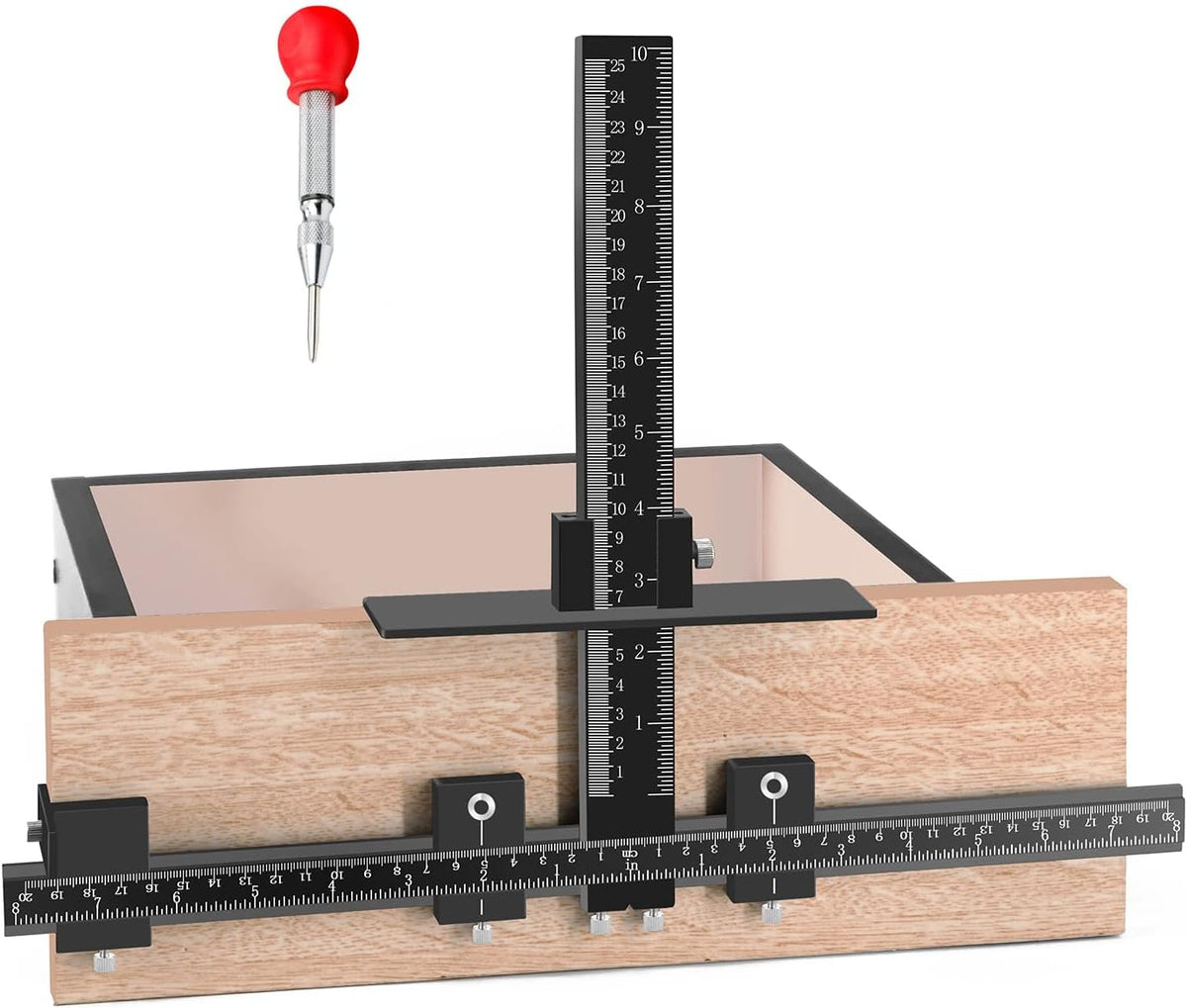 Cabinet Hardware Jig, Aluminum Alloy Drill Guide Sleeve Drawer Pull Jig Tool Q126