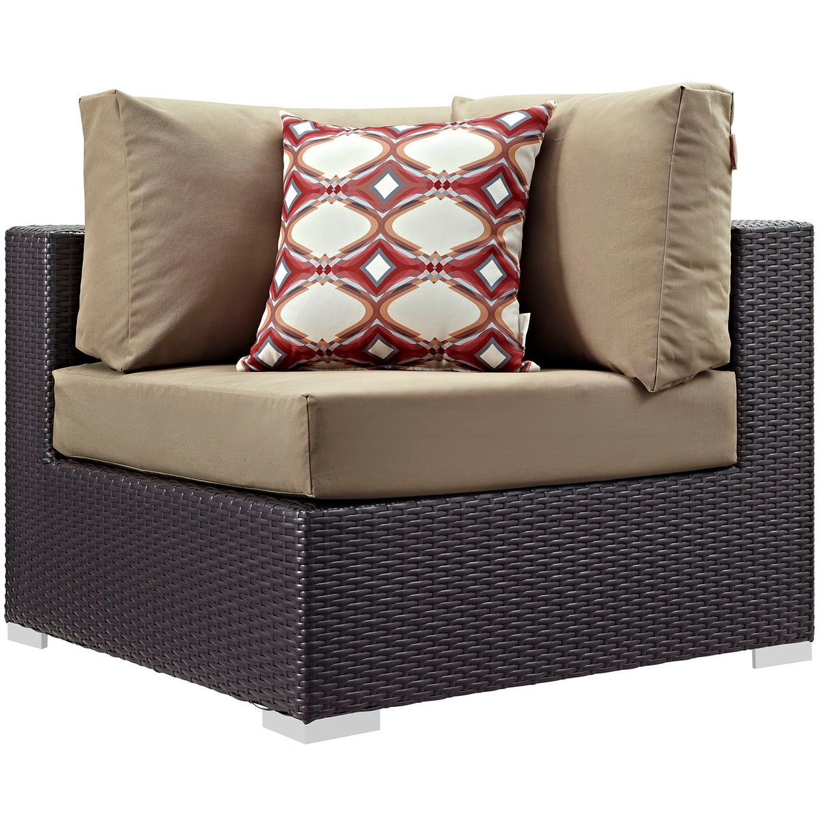 7 Piece Outdoor Patio Sectional Set in Espresso Mocha M919