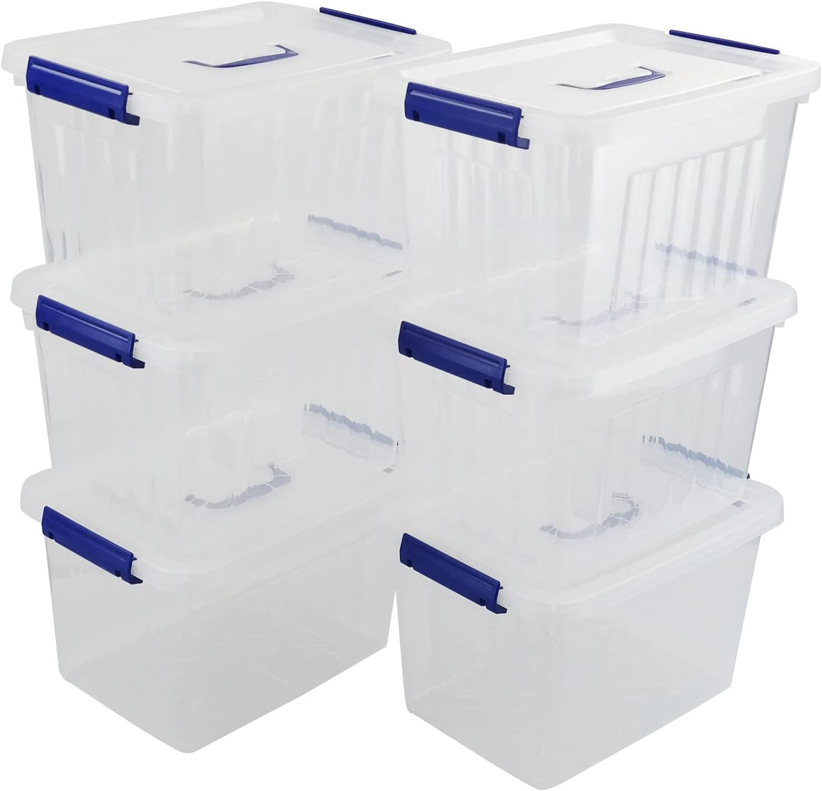 10 L Clear Plastic Storage Box with Handle, 6-Pack A917740
