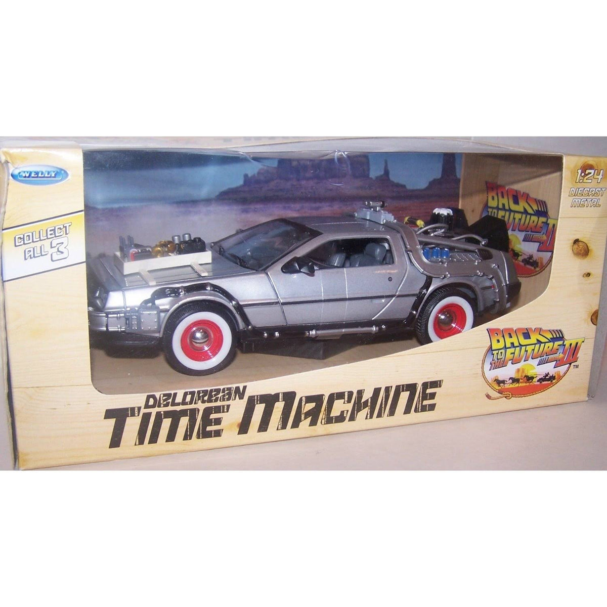 1/24 Scale Diecast Metal Delorean Time Machine L68767