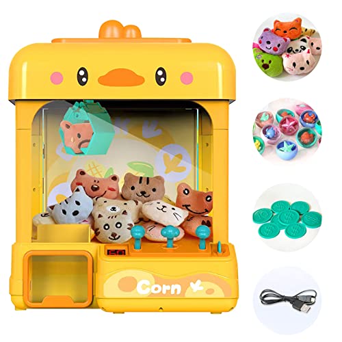 Large Claw Machine with Prizes, Adjustable Sound & Light, Mini Electronic Arcade Game Dispenser Toy H1266