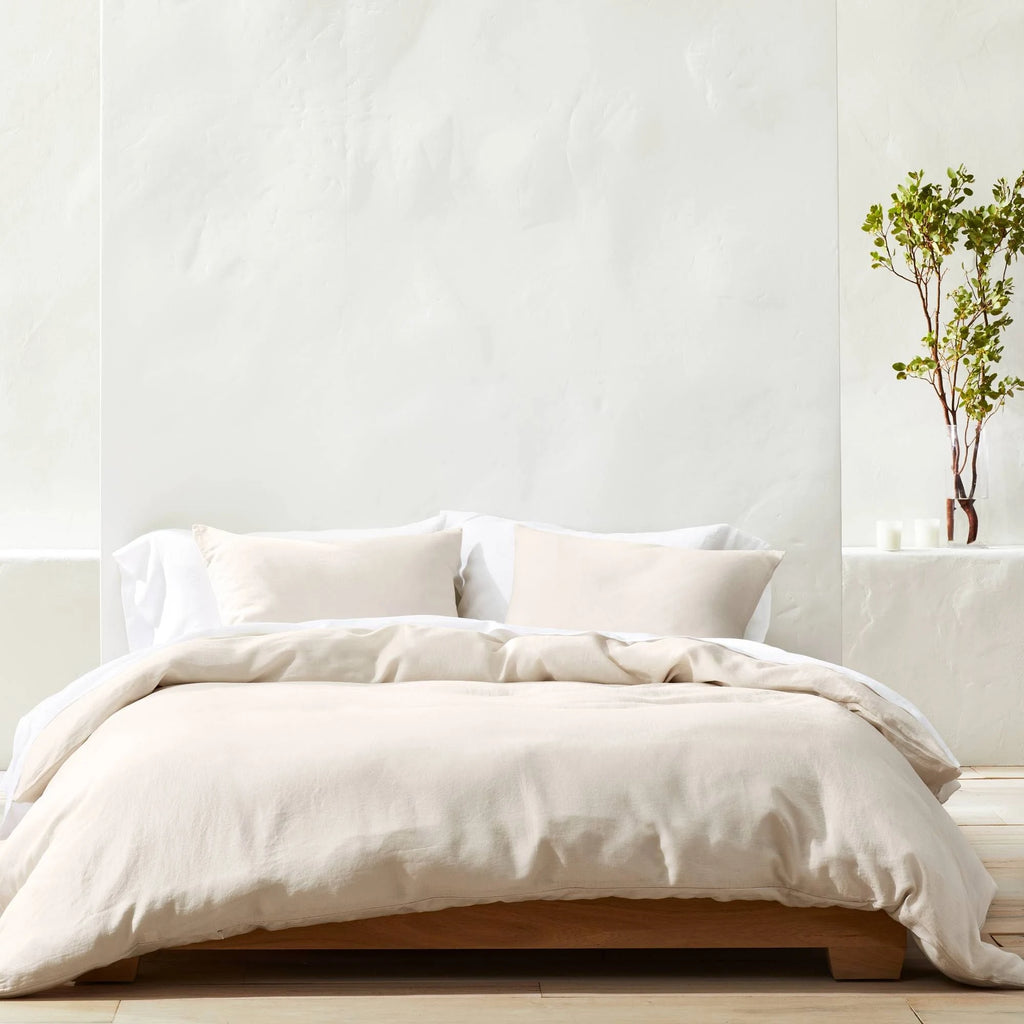 King Linen Duvet & Sham Set Natural P9795