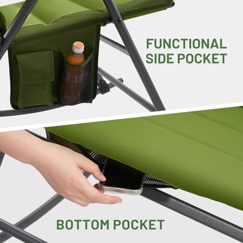 Oversized Padded Folding Rocking Camping Chair N517