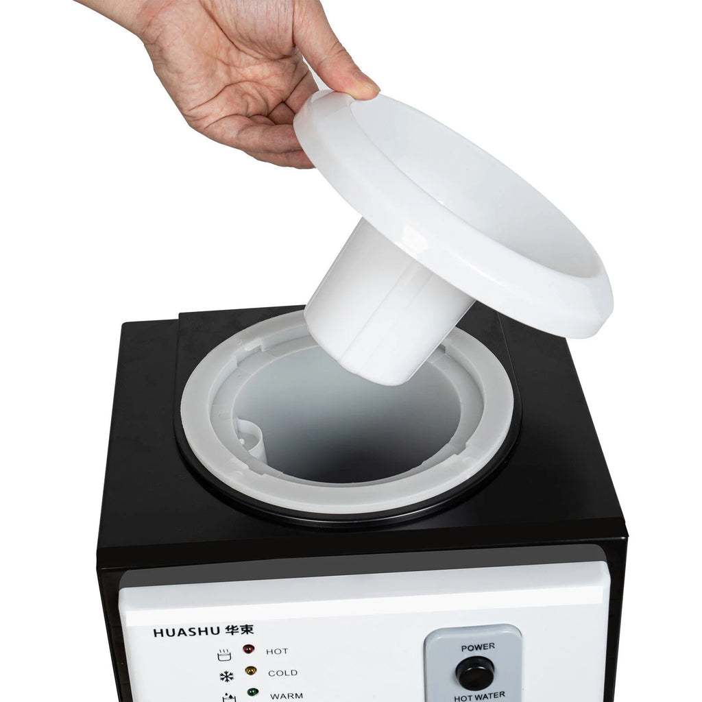 Top Loading Water Cooler Water Dispenser, 3 Temperature Settings, Black G382460