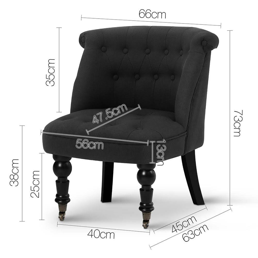 Black Fabric Accent Chair G459804