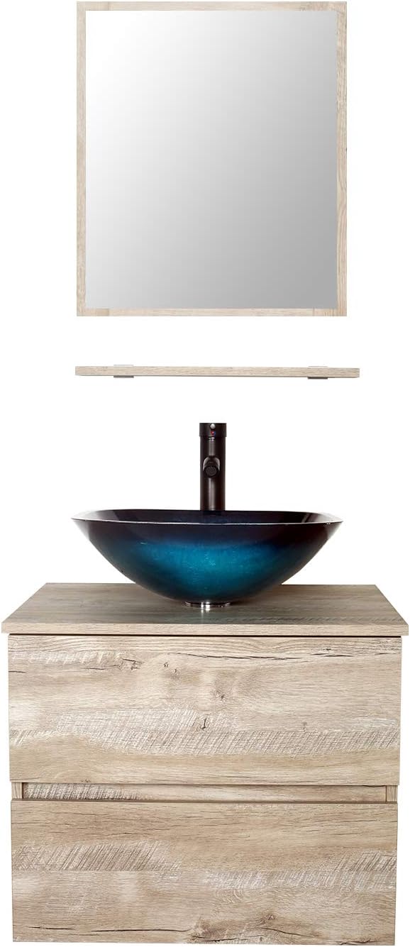 24 Wall Mounted Bathroom Vanity, 2 Drawers P63301