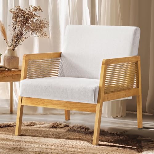Linen Fabric Accent Chair Set of 2 Beige P147890