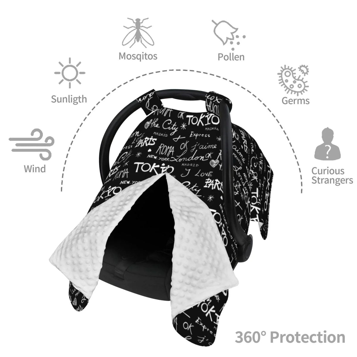 Breathable Carseat Canopy Cover Z996990