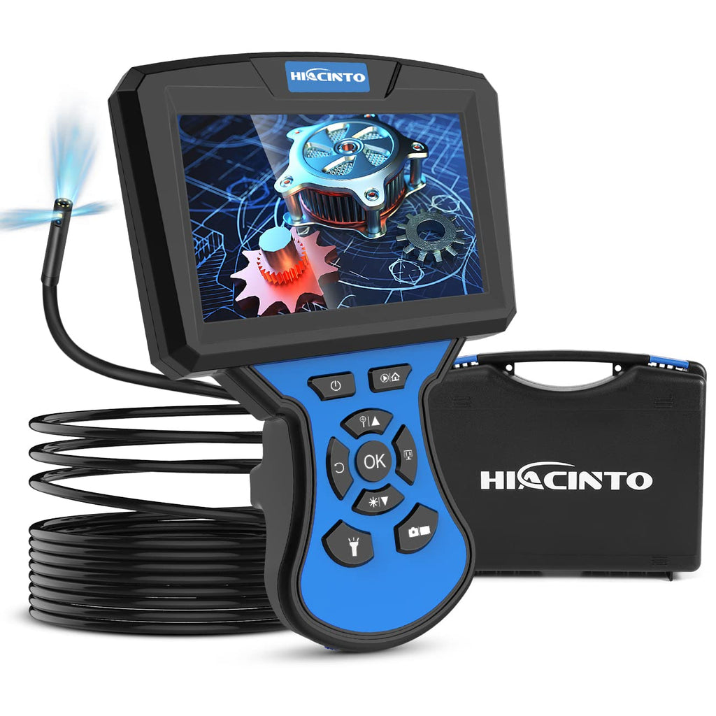 Triple Lens Endoscope Camera with 5 Inch IPS Screen and 16.5ft Semi-Rigid Cable I63914