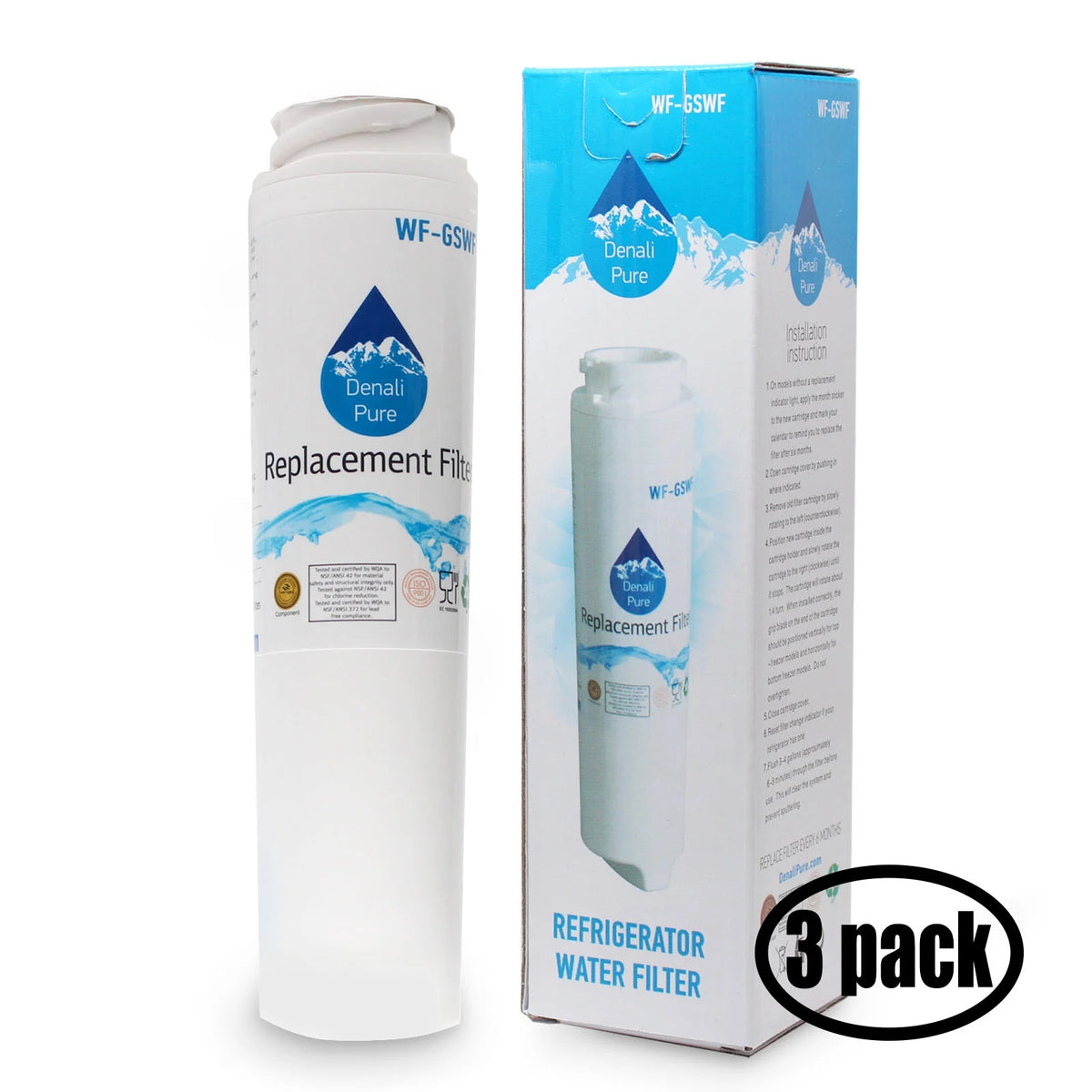 3-Pack Replacement Water Filter Cartridge U331