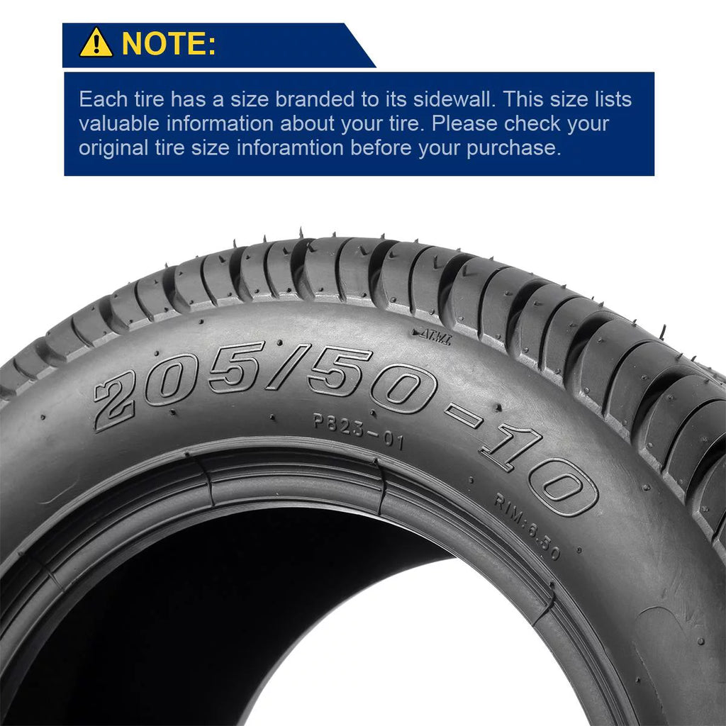 205/50-10 Golf Cart Tires 4PR Tubeless M35987