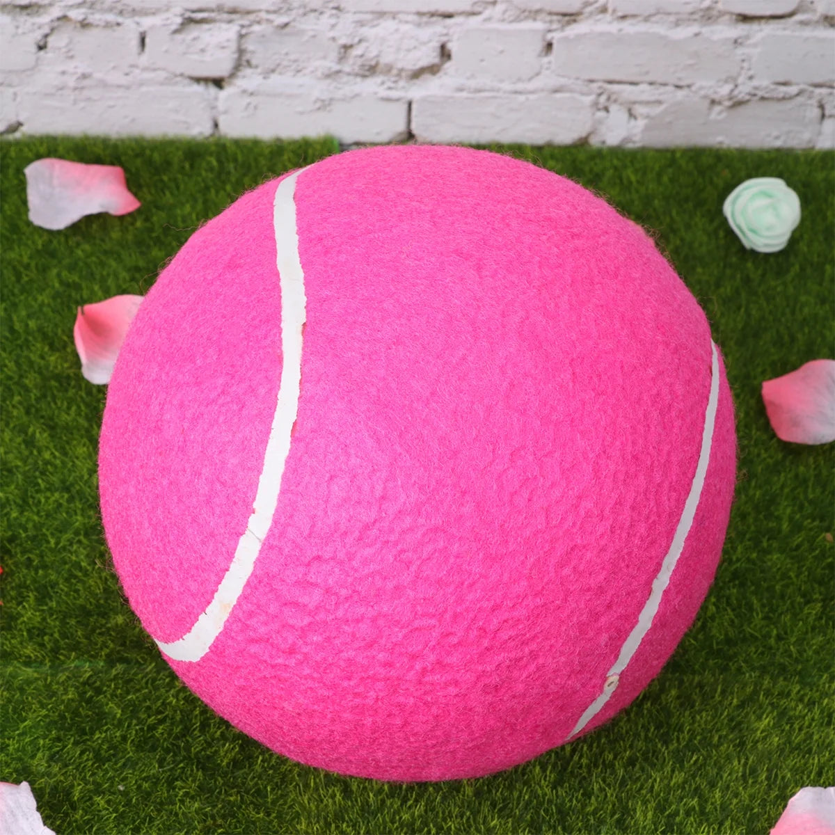 20cm Inflatable Flannel Ball Tennis Rubber Ball L9381