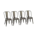 Matte Galvanized Dining Chair P46670