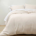 King Linen Duvet & Sham Set Natural P9795