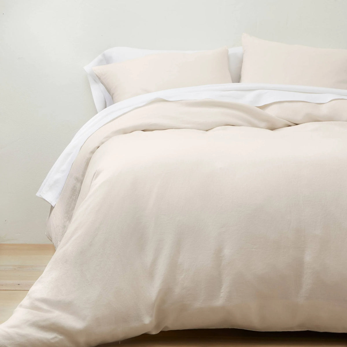 King Linen Duvet & Sham Set Natural P9795