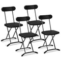 Black 400lbs Plastic Folding Chair Set with Steel Frame X52732