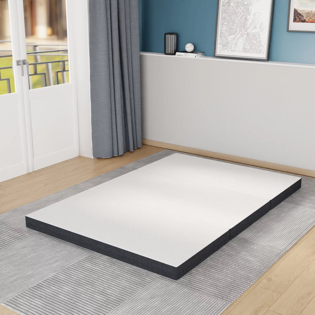 3 Inch Single Foldable Floor Mattress with Washable Cover R3878