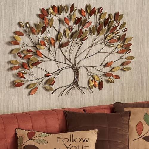 Multi Metallic Metal Wall Art Tree Sculpture G44932