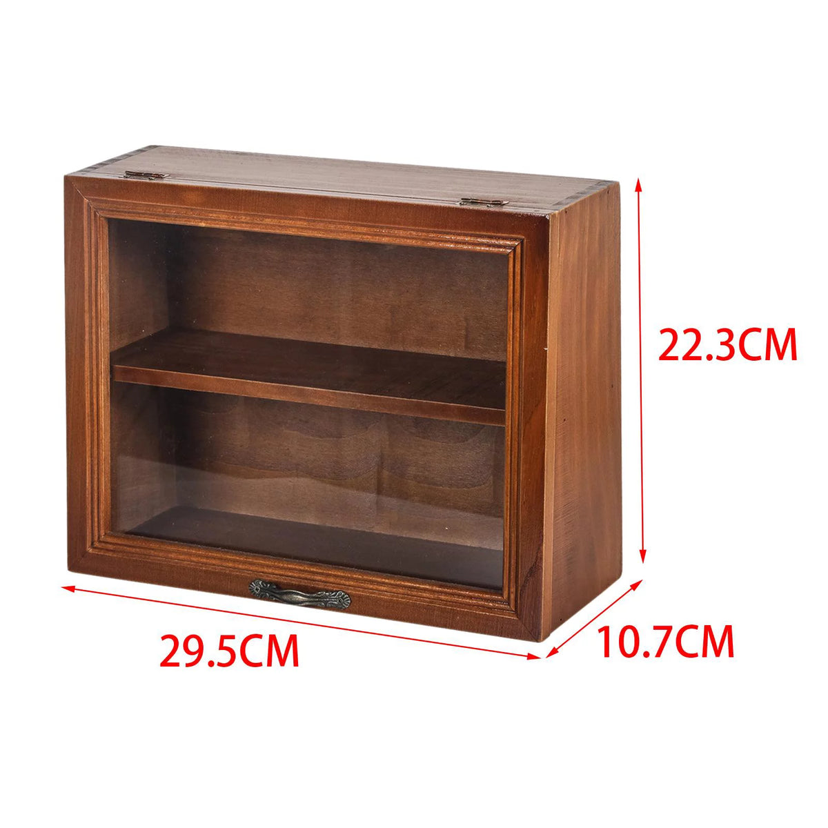 Wooden Desktop Storage Cabinet 2 Tiers with Door H21912