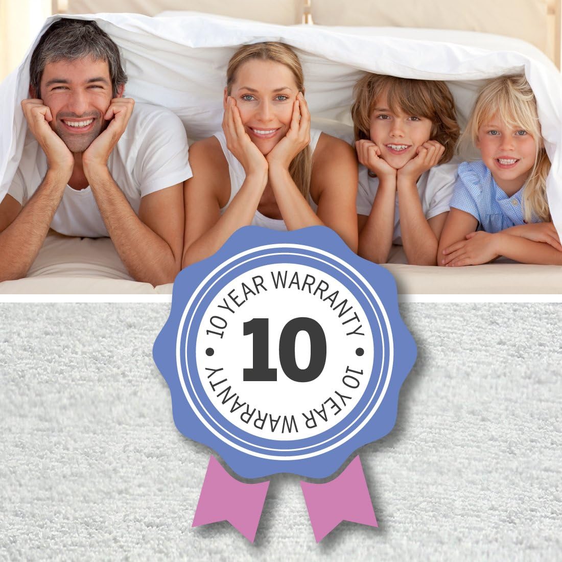 Split California King Waterproof Turkish Cotton Mattress Protector L850212