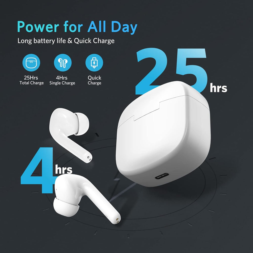 White Pack of 2 Bluetooth Noise Cancelling True Wireless Earbuds U937811