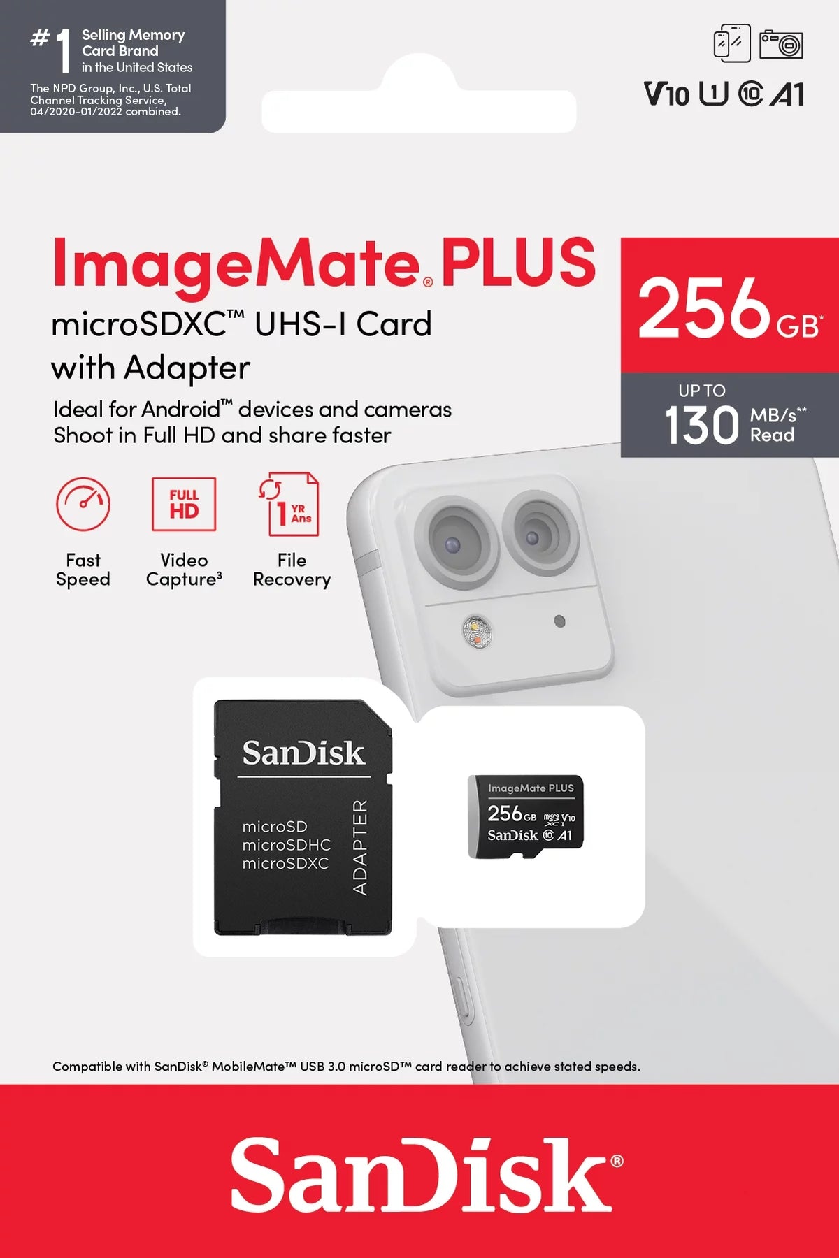 256GB microSDXC UHS 1 Memory Card W240