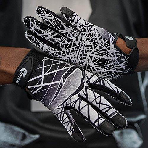 Cutters Game Day No Slip Football Gloves - Receiver Glove with High Tack Silicone Grip O523034