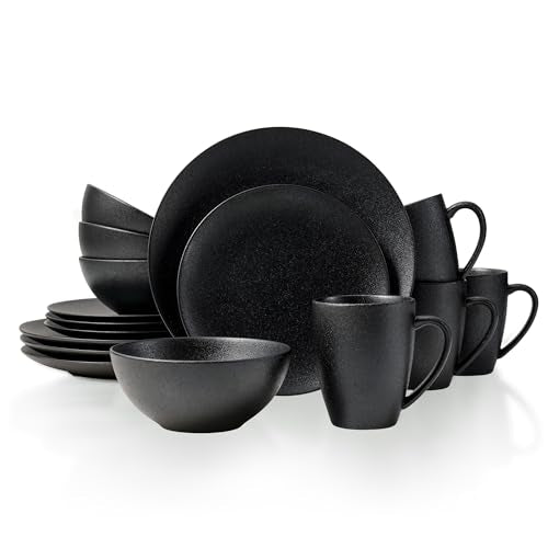 16-Piece Porcelain Dinnerware Set, Service for 4, Blue S419