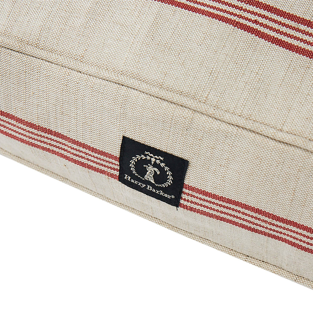 Red Grain Sack Dog Bed D480