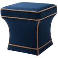 Midnight Blue Pedestal Ottoman P409