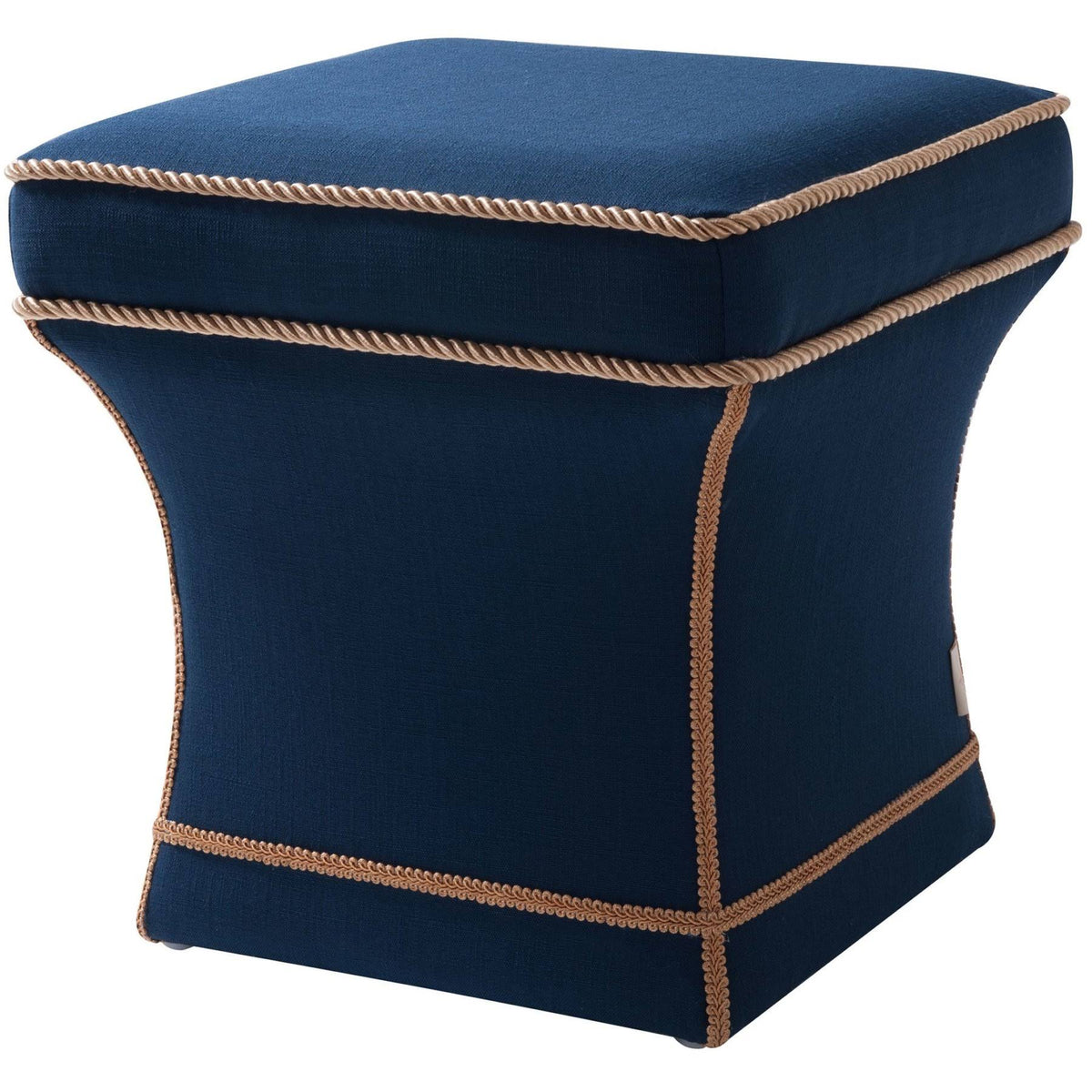 Midnight Blue Pedestal Ottoman P409