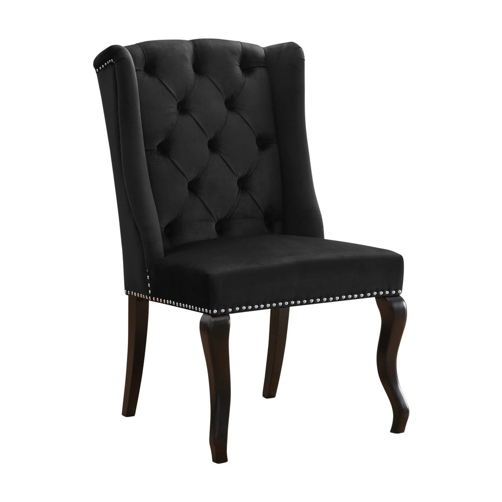 Gray Velvet Dining Chair Set of 2 O4161
