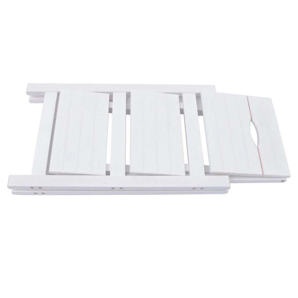 Folding Wooden Step Stool Anti-Slip White U631