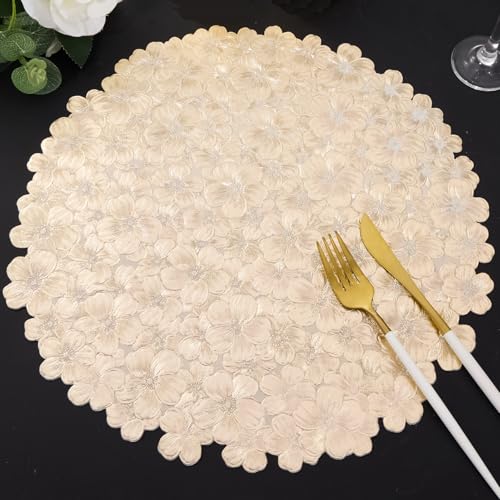Gold Vinyl Placemats Set of 6 A832566
