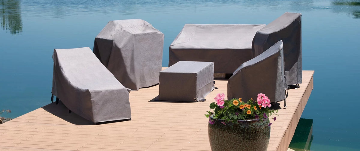 Patio Loveseat Cover, Waterproof, 66"L x 40"W x 39"H, 2-Pack, Granite Gray Y315