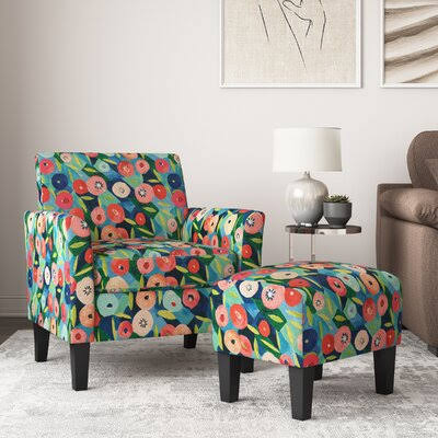 Polyester Armchair and Ottoman F320939