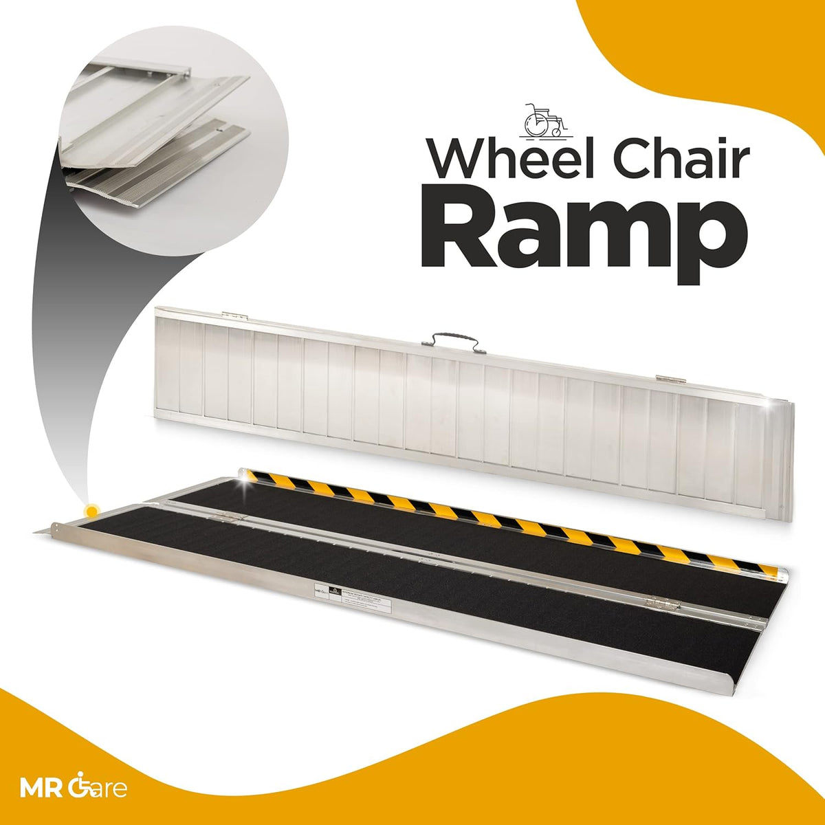 Portable Lightweight Foldable Wheelchair Ramp with Handle 6FT W261