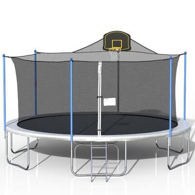 16& Round Backyard Trampoline with Safety Enclosure O2676