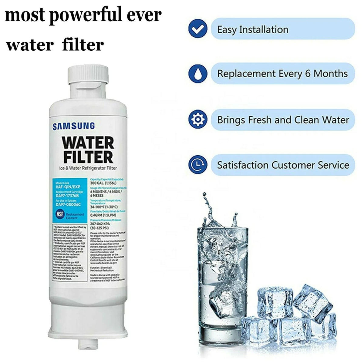 Fridge Water Filter 3 Pack U5544