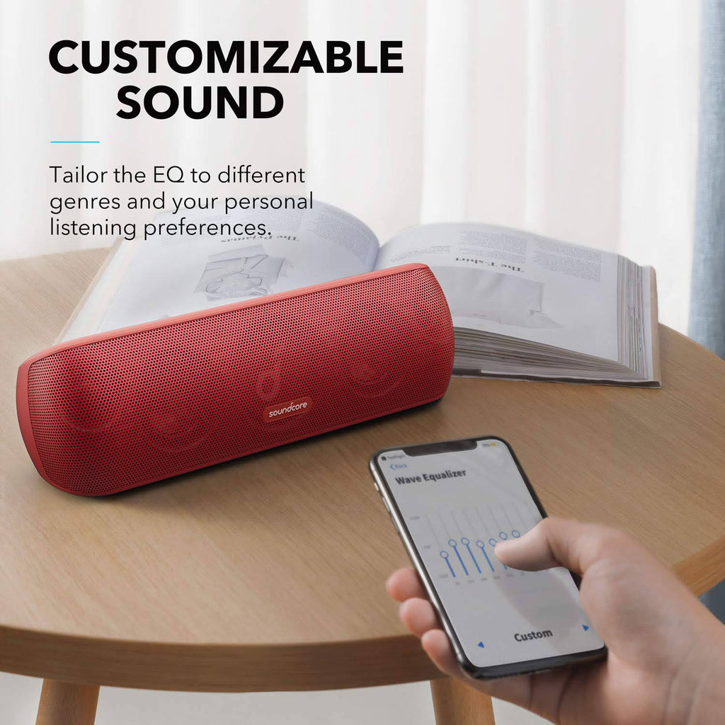 Red Bluetooth Speaker with Hi-Res 30W Audio W606