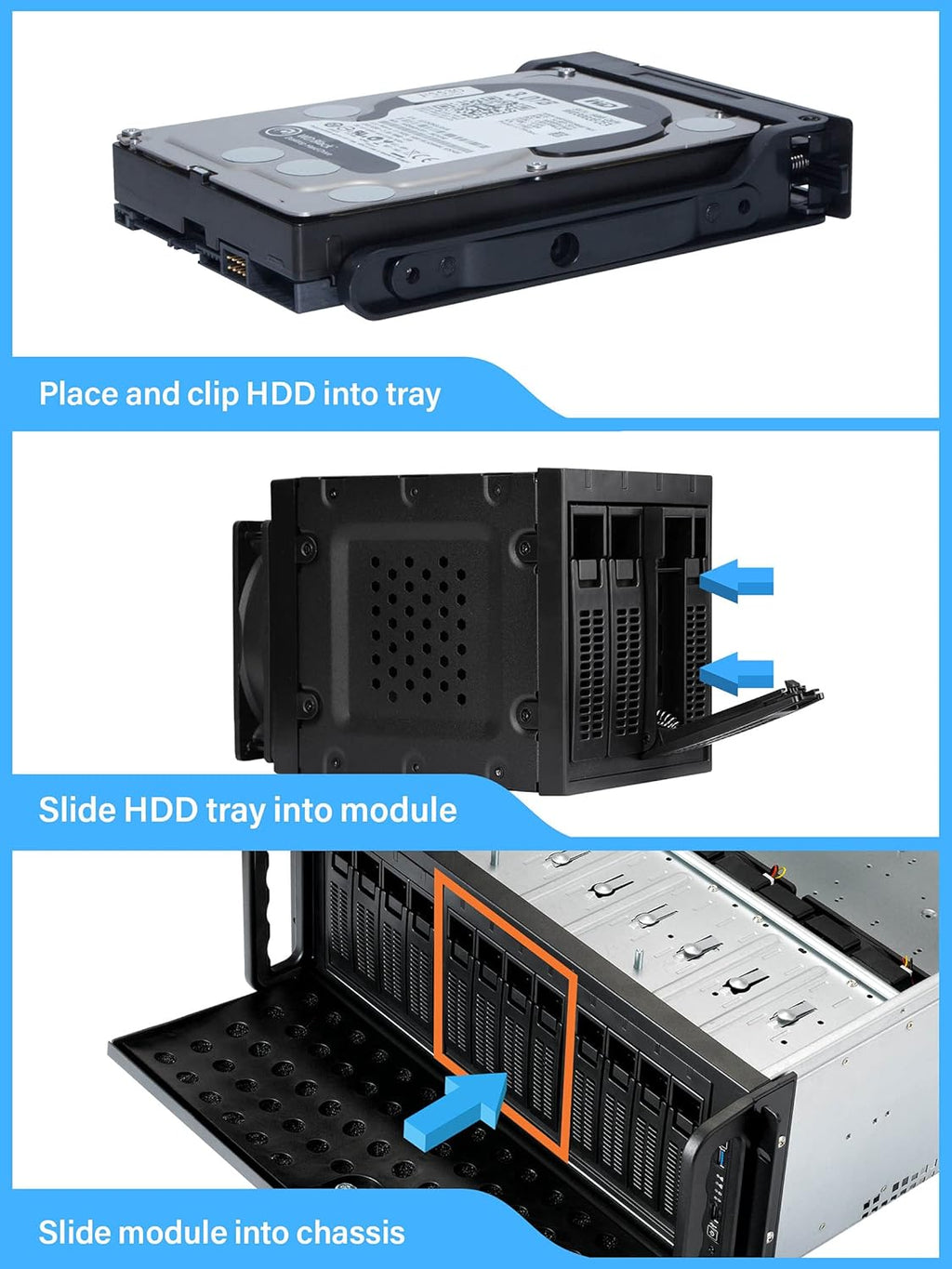 15 Bay 4U Rackmount Server Case with 6x 120mm Fans A4780