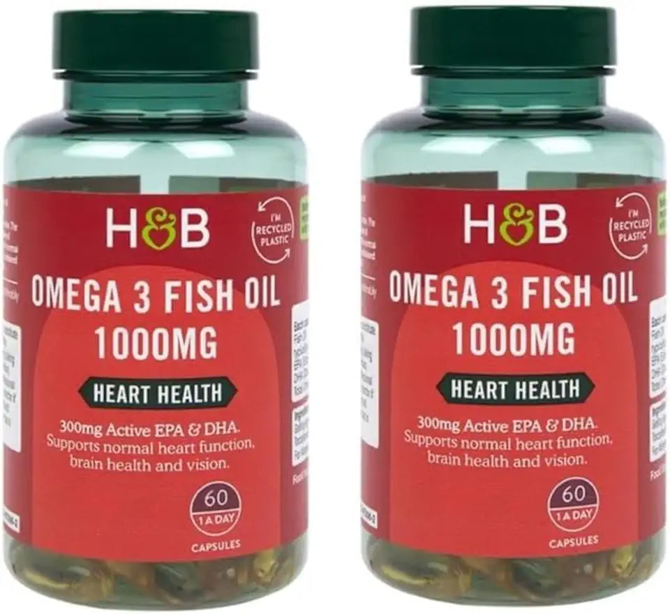 Omega 3 Fish Oil 1000mg 60 Capsules Pack of 2 P5722