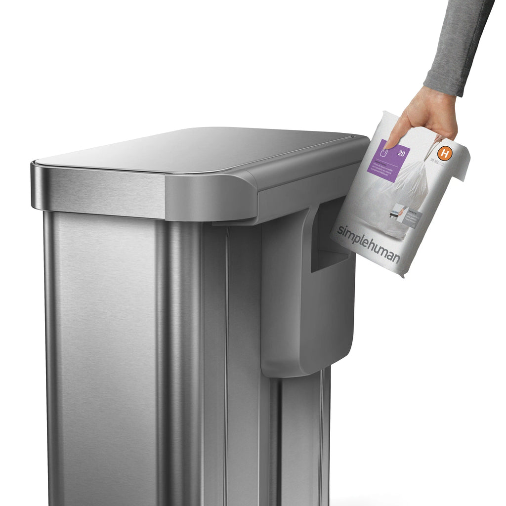 58 Liter Stainless Steel Dual Compartment Step Trash Can A7305