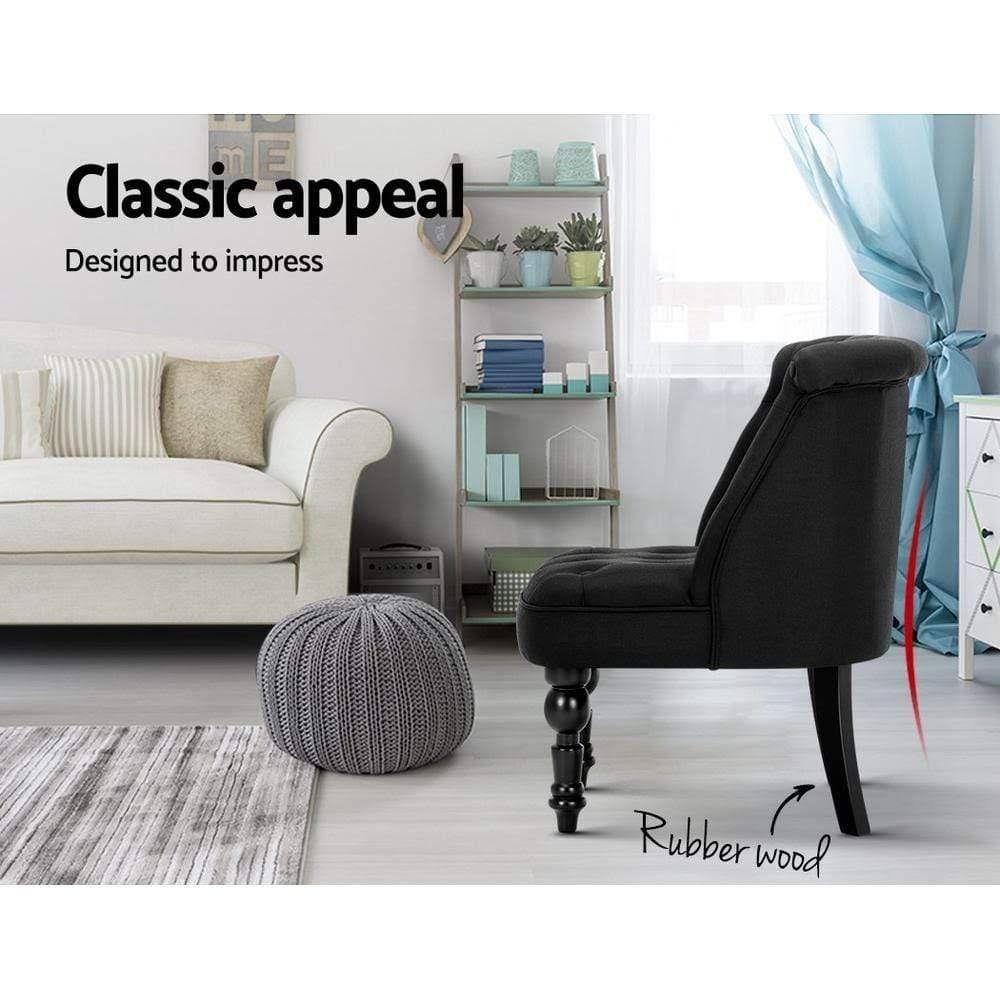 Black Fabric Accent Chair G459804