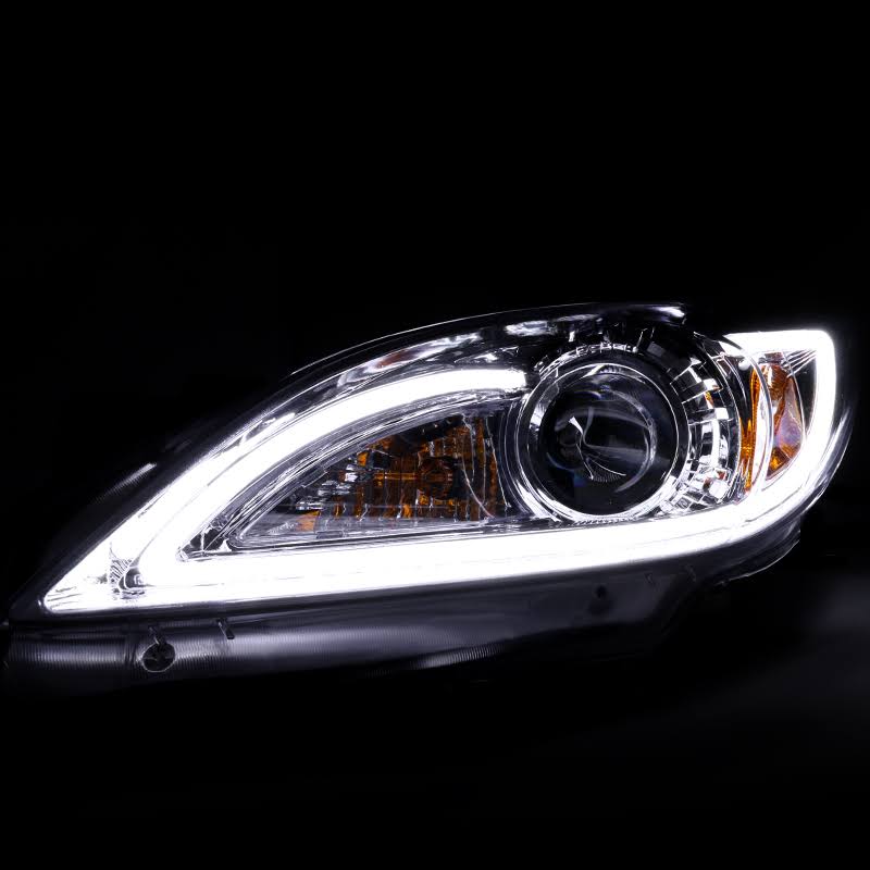 Chrome Projector Headlights with LED DRL Strip V3098