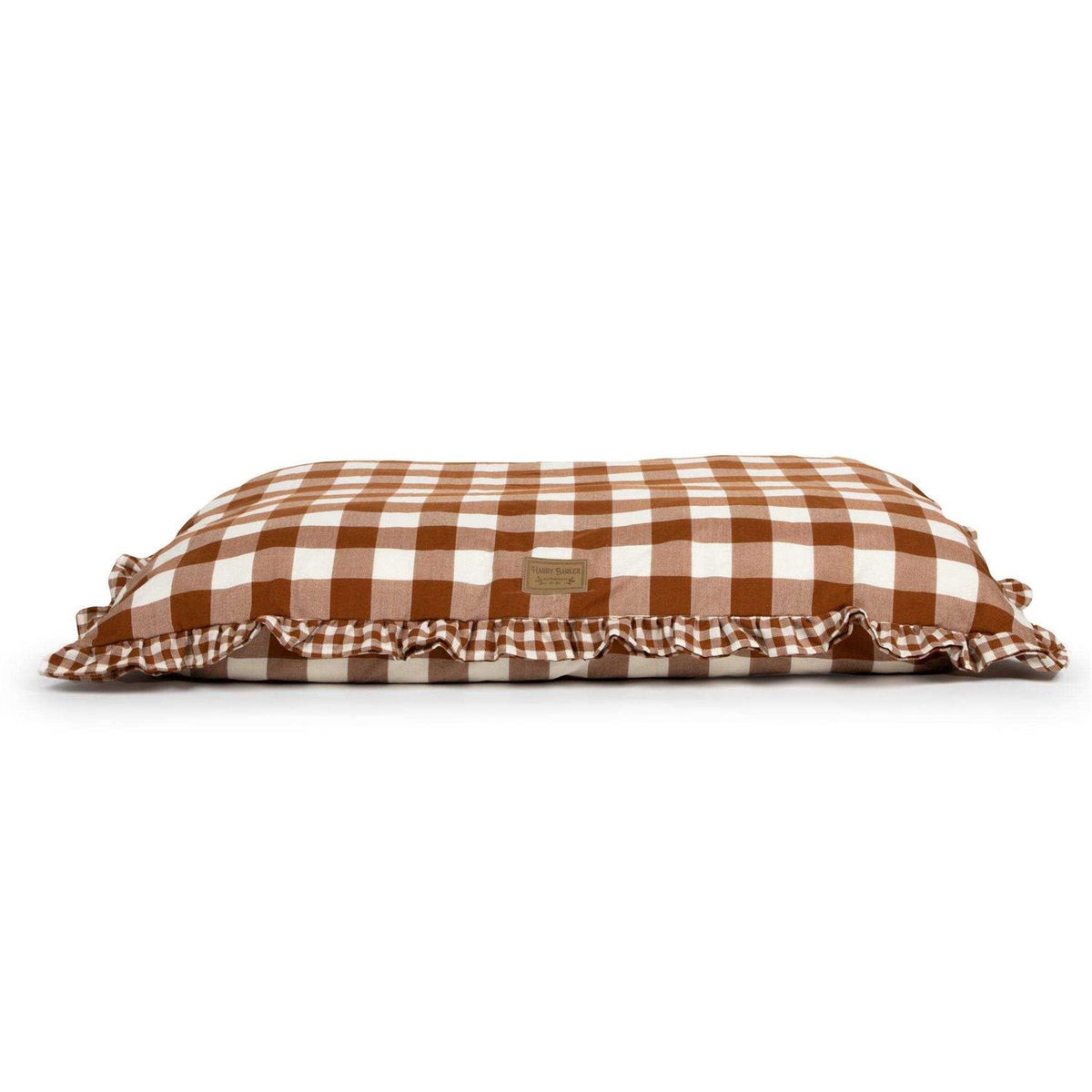Brown Gingham Print Envelope Dog Bed K628