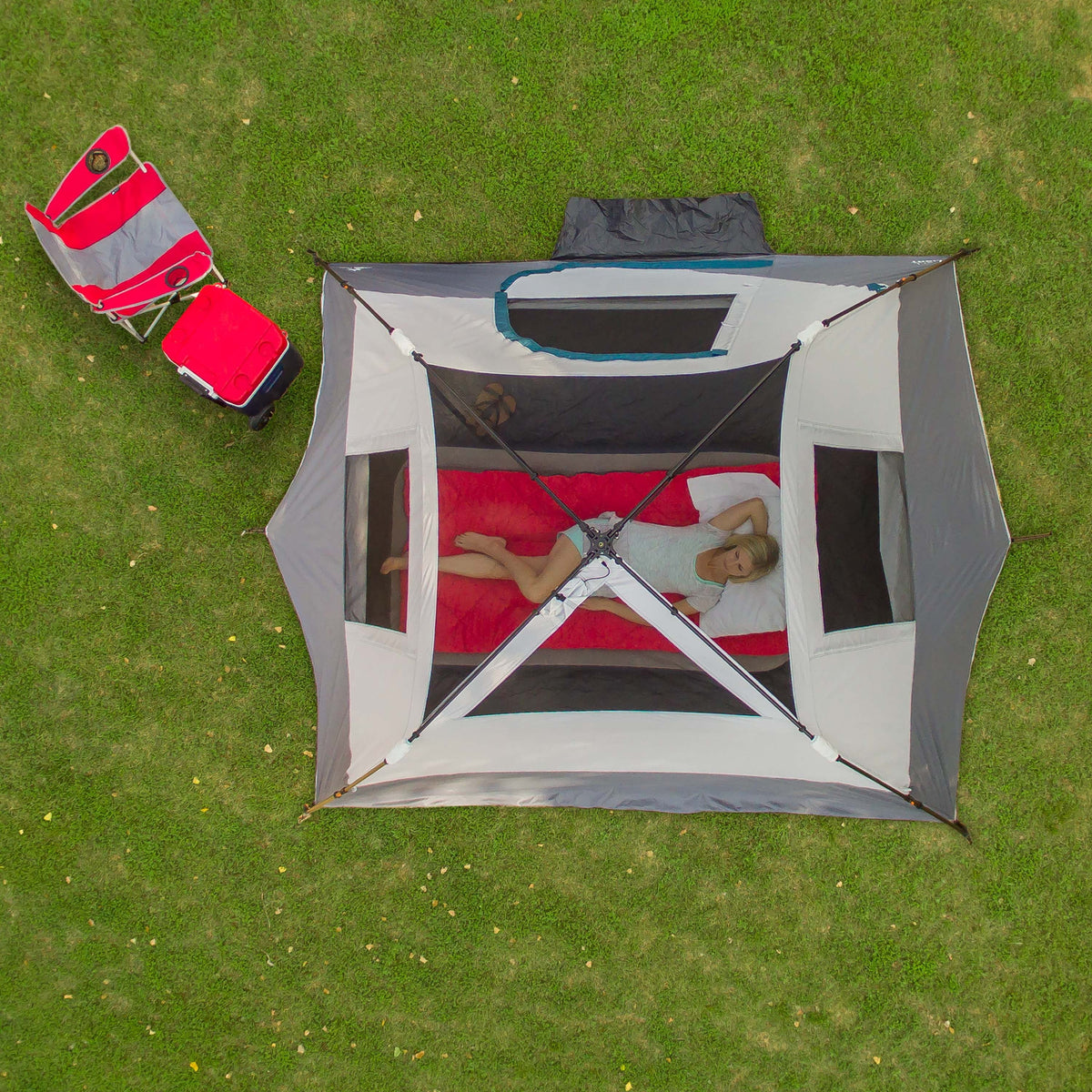 6-Person Instant Cabin Tent with LED Light Z24499