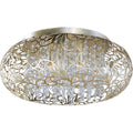 7 Light 18 inch Flush Mount with Beveled Crystal Glass Shade V480