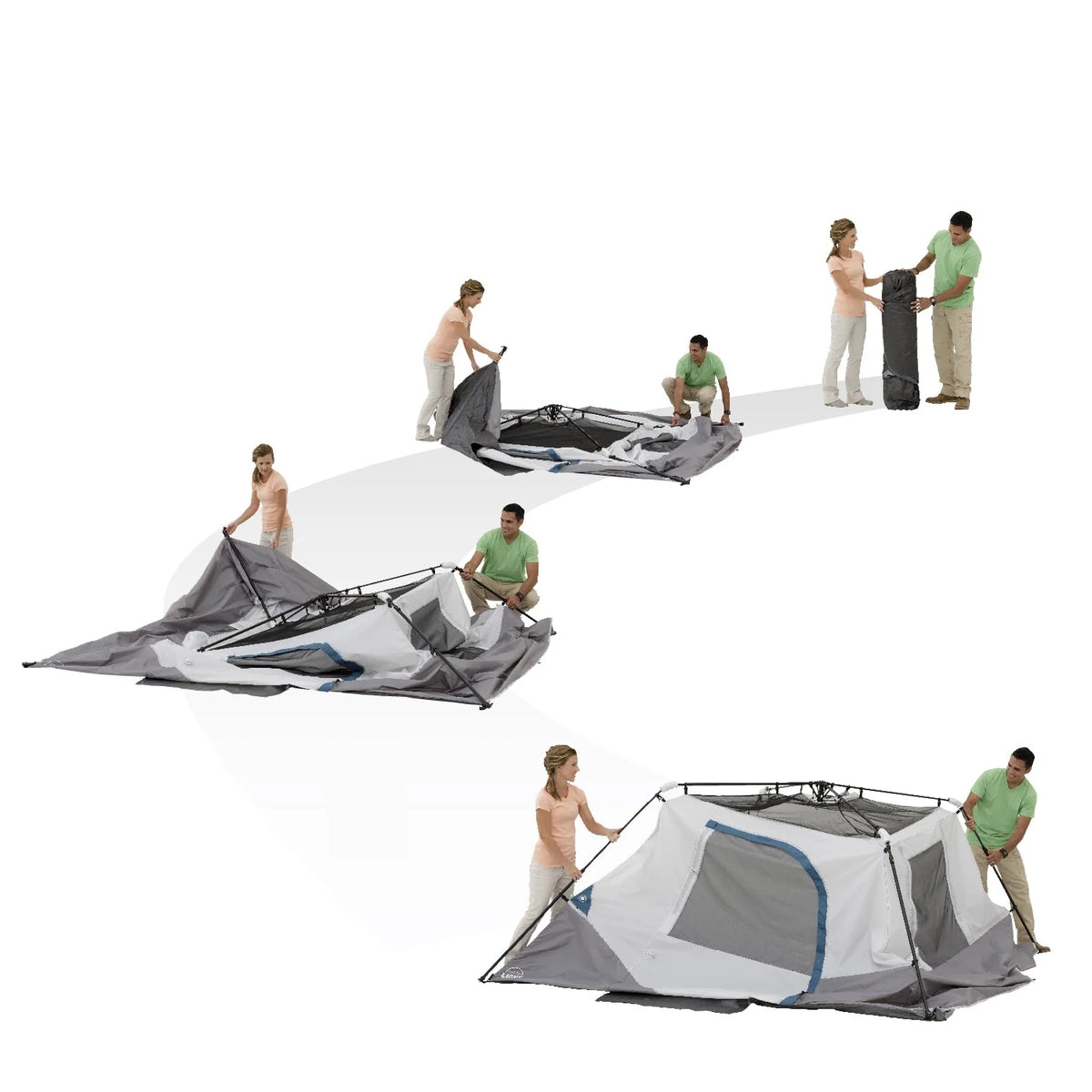 6-Person Instant Cabin Tent with LED Light Z24499