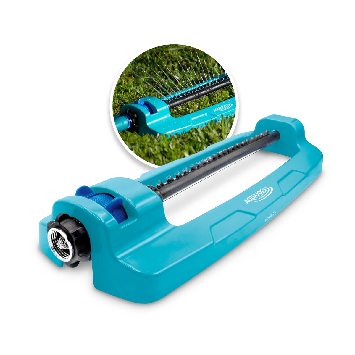 Metal Base Oscillating Sprinkler, Adjustable Spray Pattern, 4,400 Sq. ft. Max Coverage L90593
